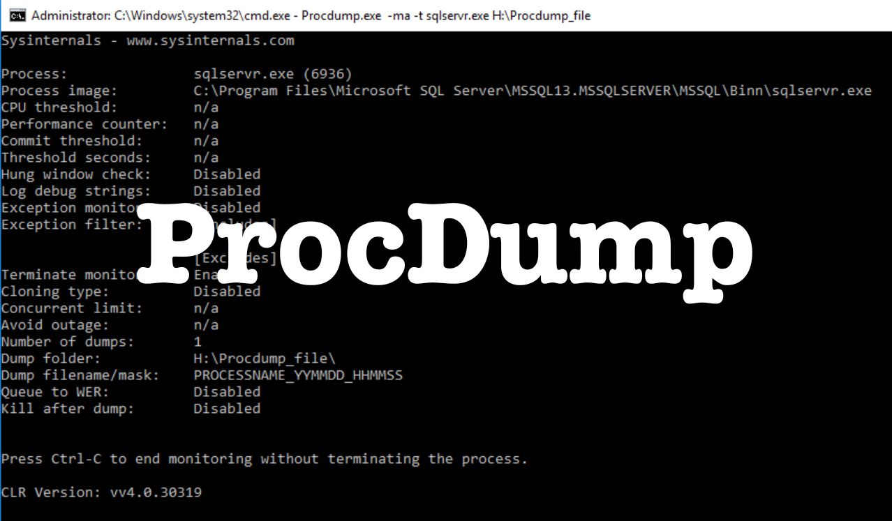 ProcDump抓取故障dump